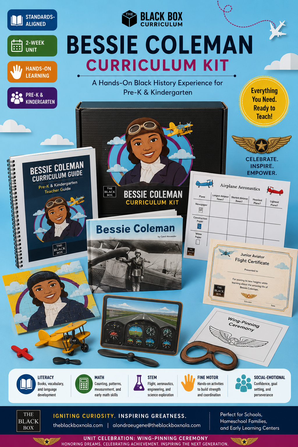 Bessie Coleman Black History Curriculum Box
